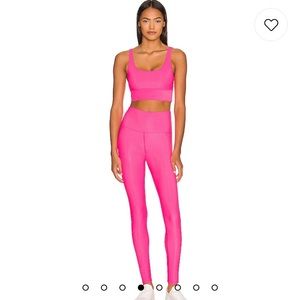 Beach Riot Pink Ribbed Workout Set